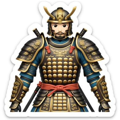 asia samurai armor without a person sticker