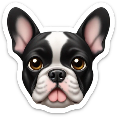 All Black faced French bulldog sticker