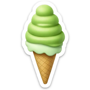 matcha ice cream sticker
