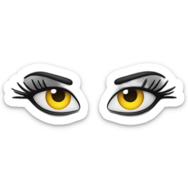 pt cruiser eye lashes sticker