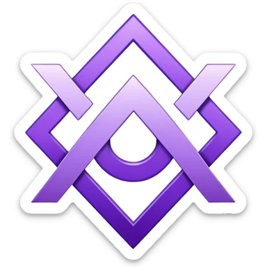 -18 symbol branco e roxo sticker