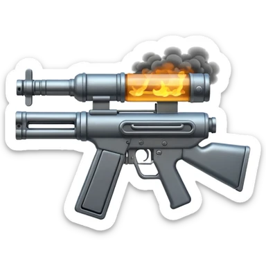 machine gun hot barrel sticker