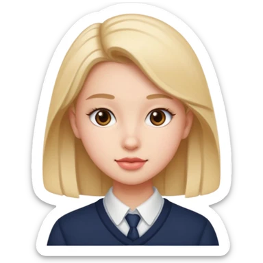 Person who is preppy and a baddie but cute sticker