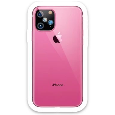 Create me a pink iPhone 17 pro image with the screen in a straight position. png sticker