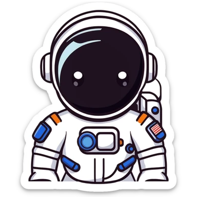suspicious space crewmate sticker