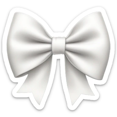 White bow sticker
