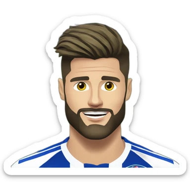 olivier giroud soulevant la champions league sticker