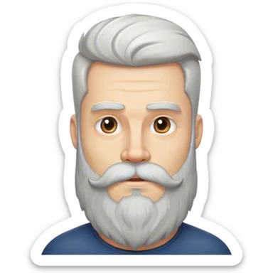 masculine white man with huge beard and chiseled jawline sticker