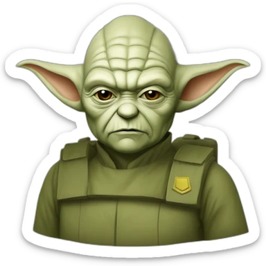 Yoda general Ukraine army shevron Zaluzhny sticker