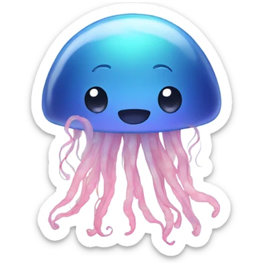 Jellyfish anime kid sticker