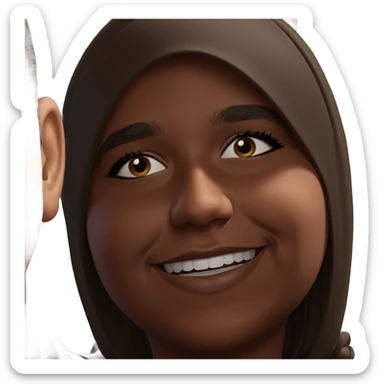 smiling boy in maid headdress sticker