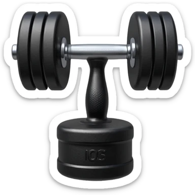 Peso de academia preto sticker