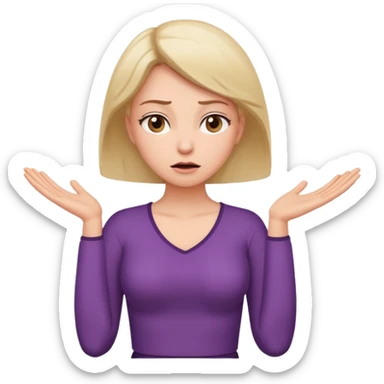 I want the information woman emoji but with the pleading emoji for the face sticker