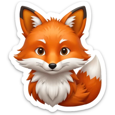 Furry fox sticker