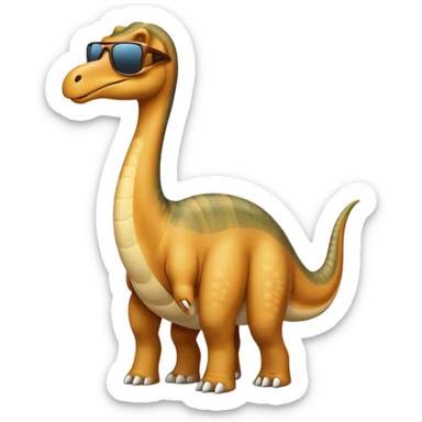brachiosaurus dinosaur wearing sunglasses sticker