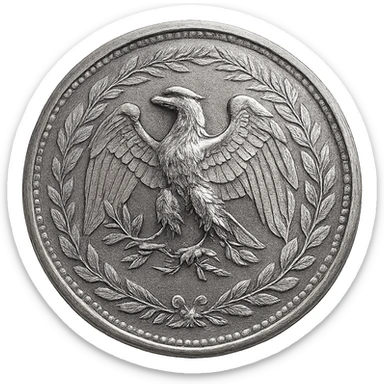 I need you to help me recreate these coing exactly as it is but just make it silver make the coin silver with transparent background please! sticker