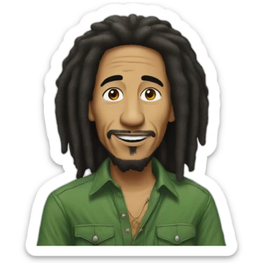 Clinton as Bob marley sticker