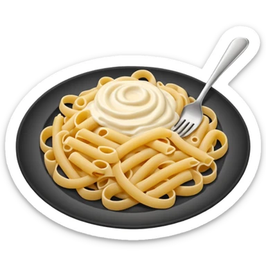 Pasta with cream sauce without Leaves sticker