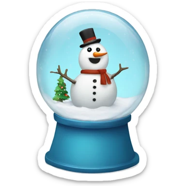 Snow globe  with snowman inside sticker
