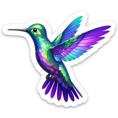 Humming bird sticker