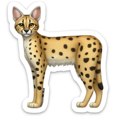 African Serval Cat Full Body sticker