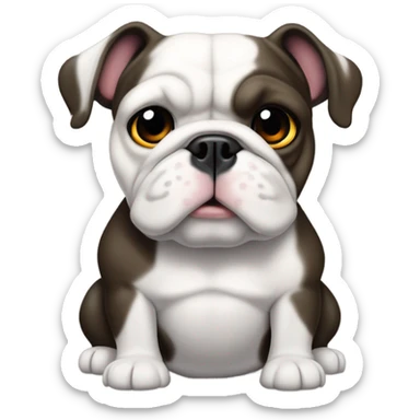 Bulldog francés black and white  sticker