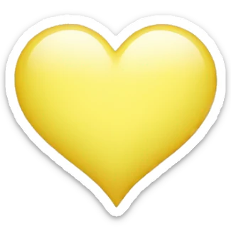 Light yellow heart sticker