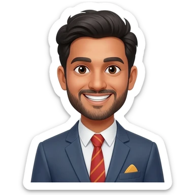 funny indian male teCHER WITH STUBBLE sticker