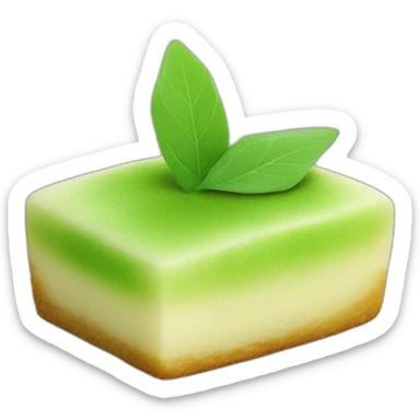 Matcha-flavored mochi cake sticker
