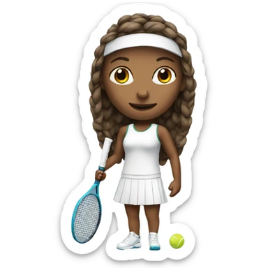 Tennis girl sticker