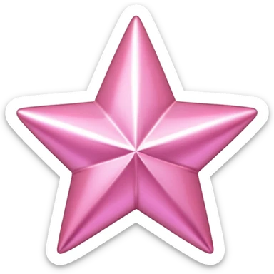 a pink metallic star  sticker