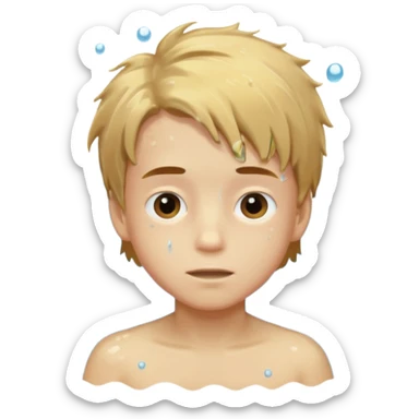 Underwater boy sticker