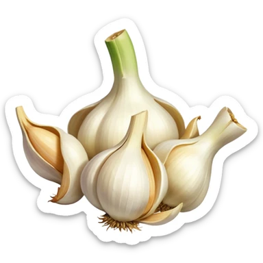 garlic 45 degrees sticker