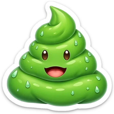 Green poop sticker