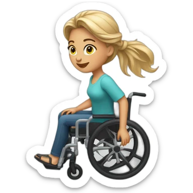 Wheelchair babe sticker