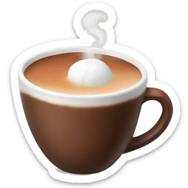 chocolat chaud avec chamallow sticker