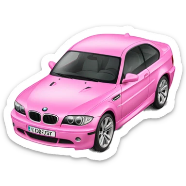 Pink bmw sticker