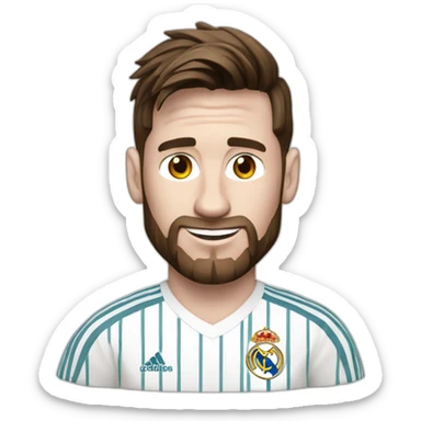 Messi avec le maillot du Real Madrid  sticker