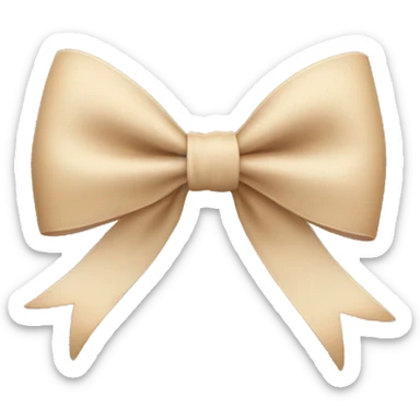 Beige Bow  sticker