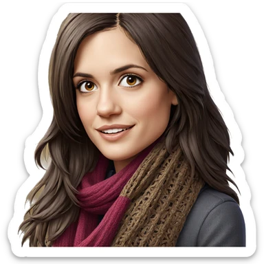 smiling girl in scarf portrait sticker
