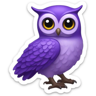 violet owl sticker