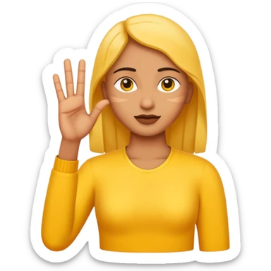 generate a good professional image for letter 'A' where it should be a emoji ,where 'A' is Indian sign language sticker