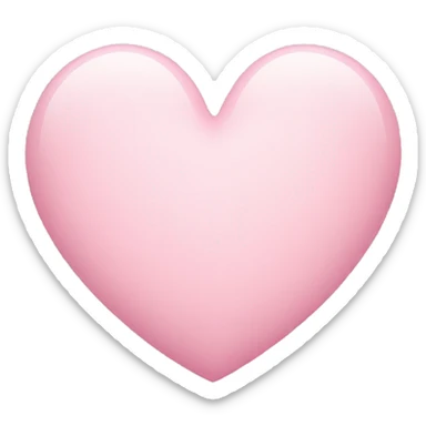 light pink heart sticker