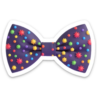 elegant bowtie with virus pattern sticker