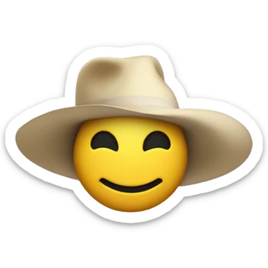 Smiley face with a bolero hat sticker