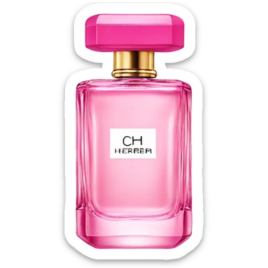 Carolina herrera perfume pink sticker