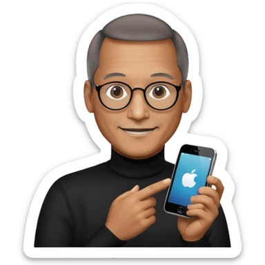 create a founder mode emoji like steve jobs

 sticker