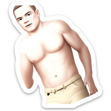 stylish solo male portrait sticker