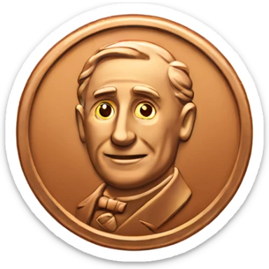 A Penny coin sticker