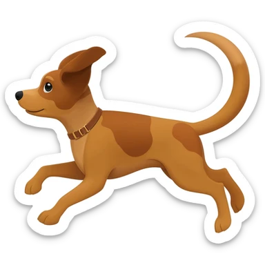 dog chasing its tail sticker